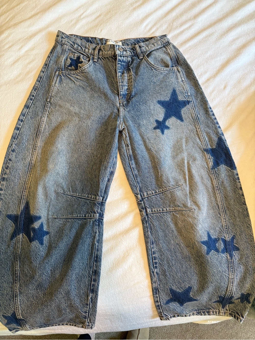 We the free good luck star barrel jeans